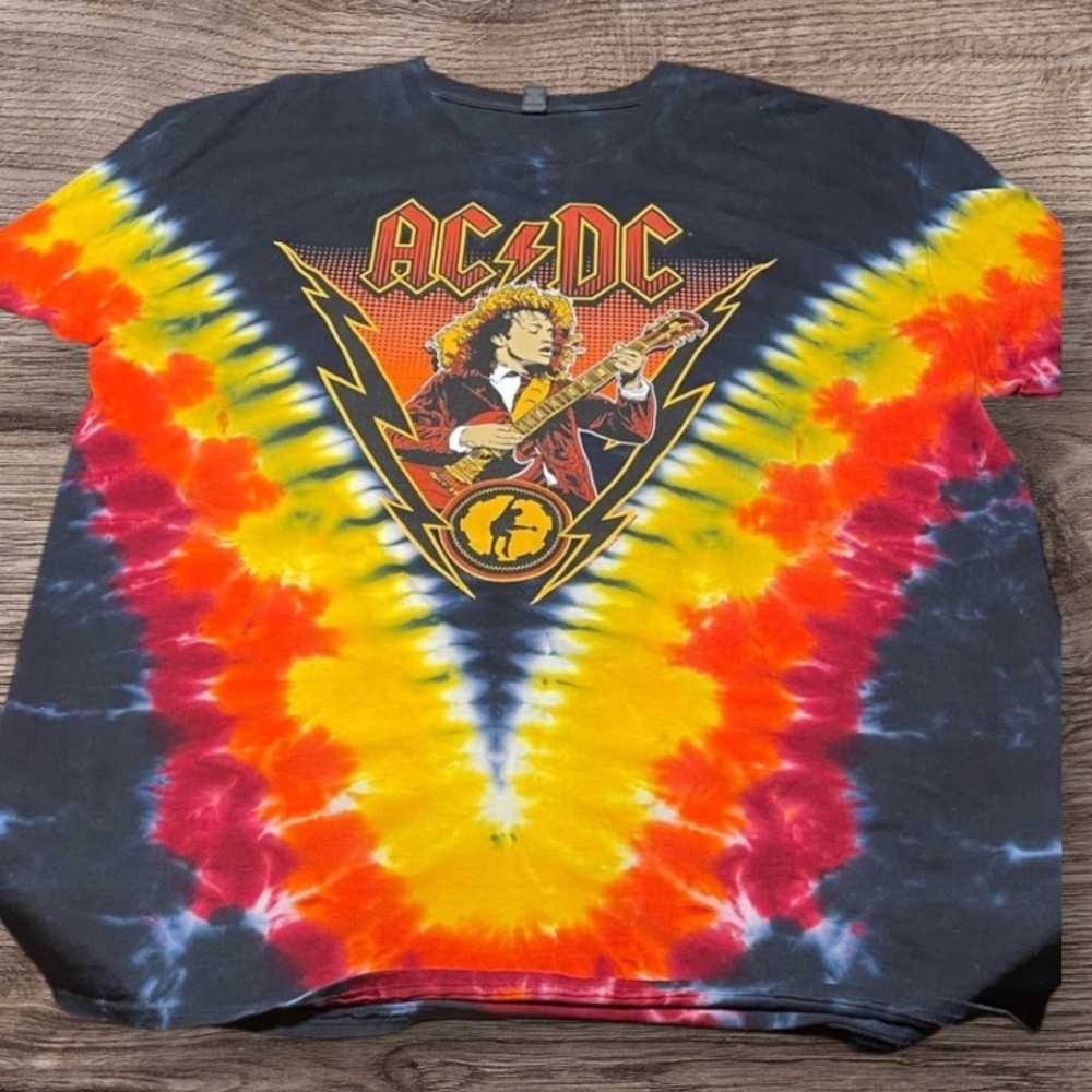 AC/DC Tie-Dye T-Shirt Men’s Size 2XL
